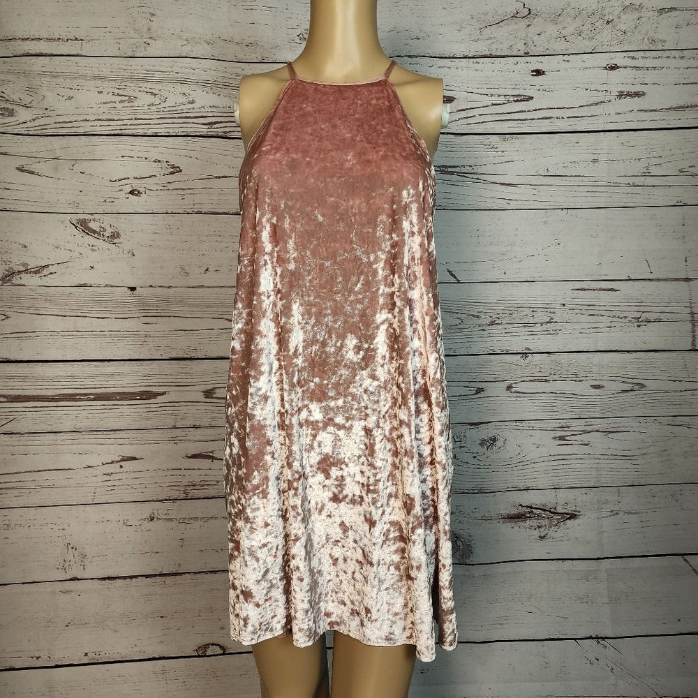 Show Me Your Mumu Gomez Mini Dress - Pink Velvet - Medium NWT